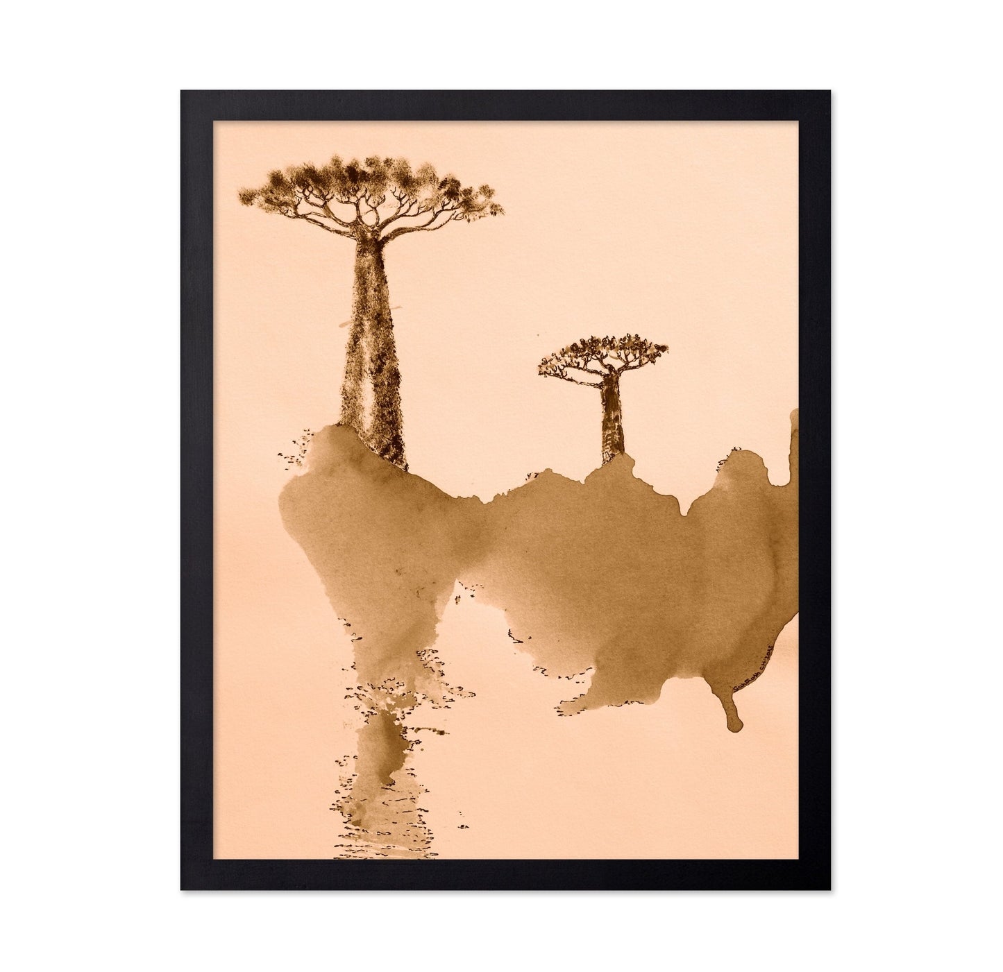 Baobab Ink Landscape