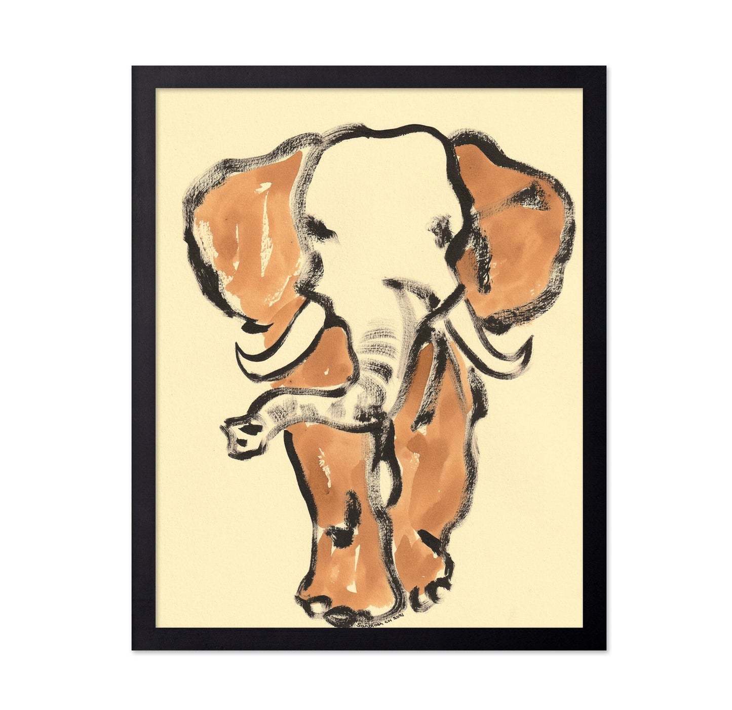 Elephant Brush Art