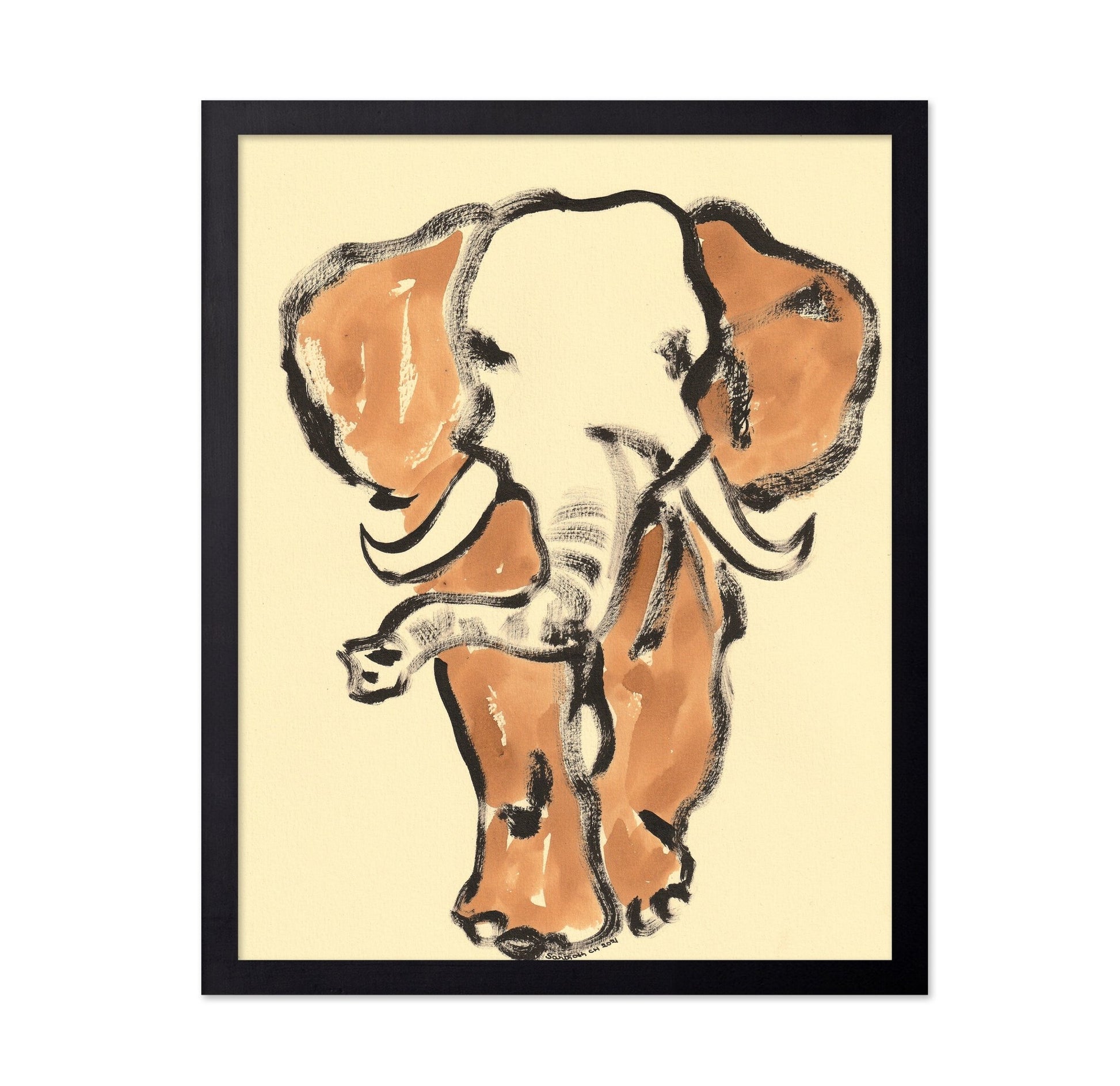 Elephant Brush Art