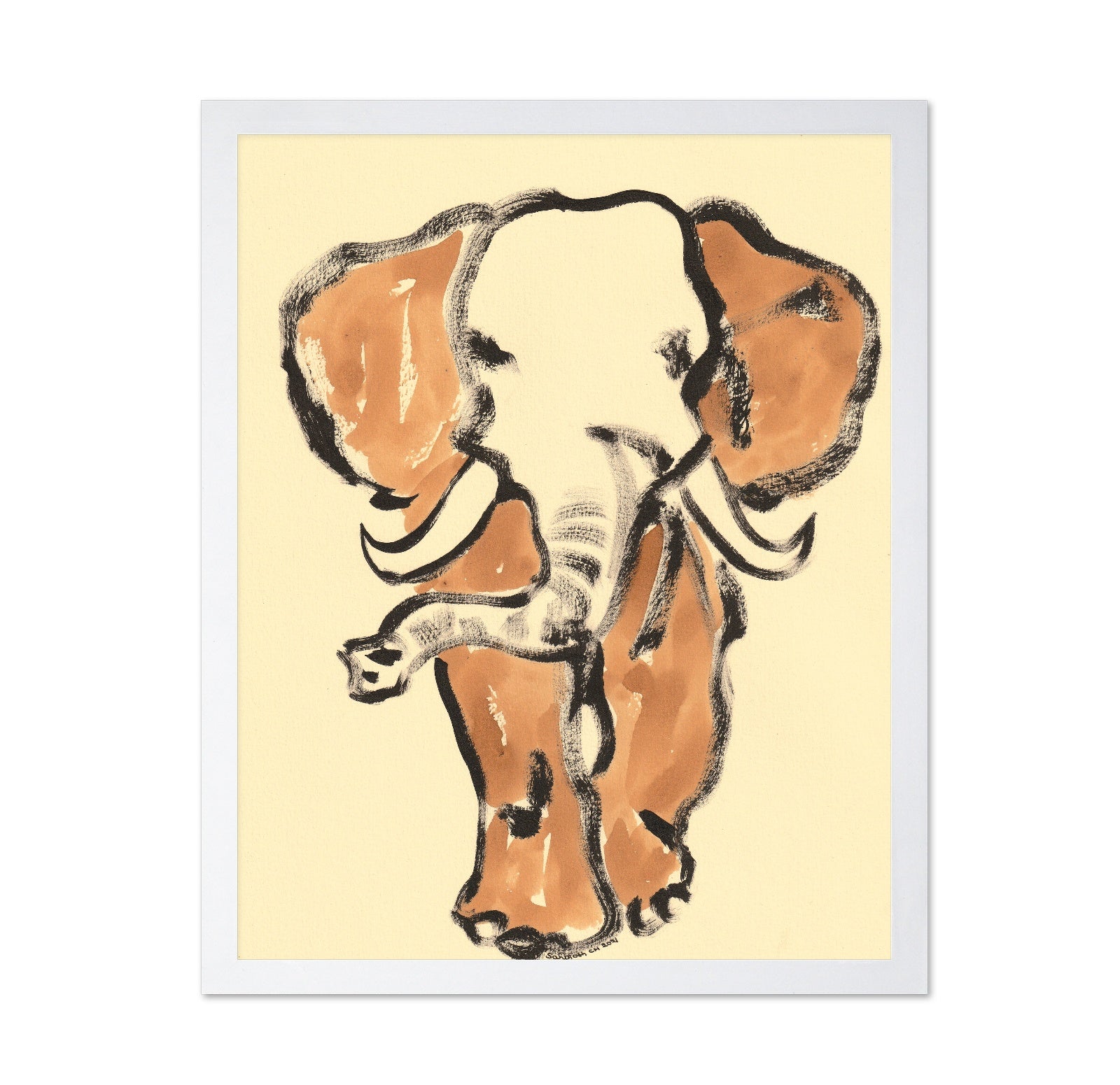 Elephant Brush Art
