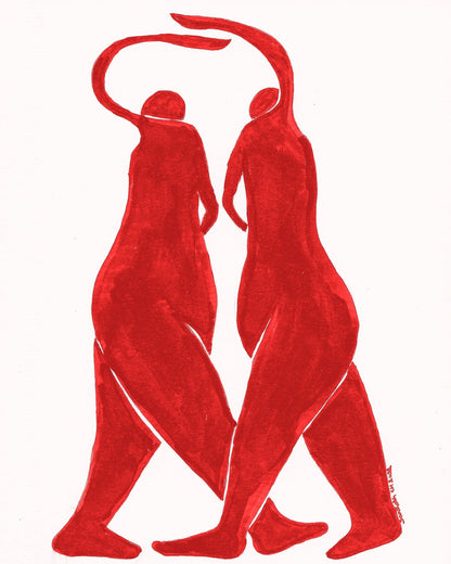 Red Twin Figures