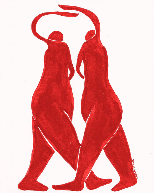 Red Twin Figures