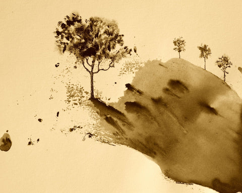 Sepia Hill Trees