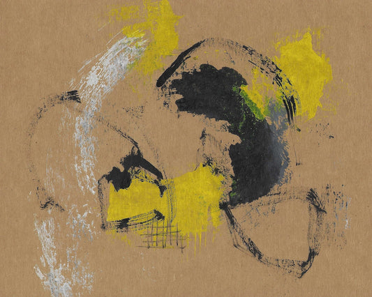 Mustard Black Abstract Forms
