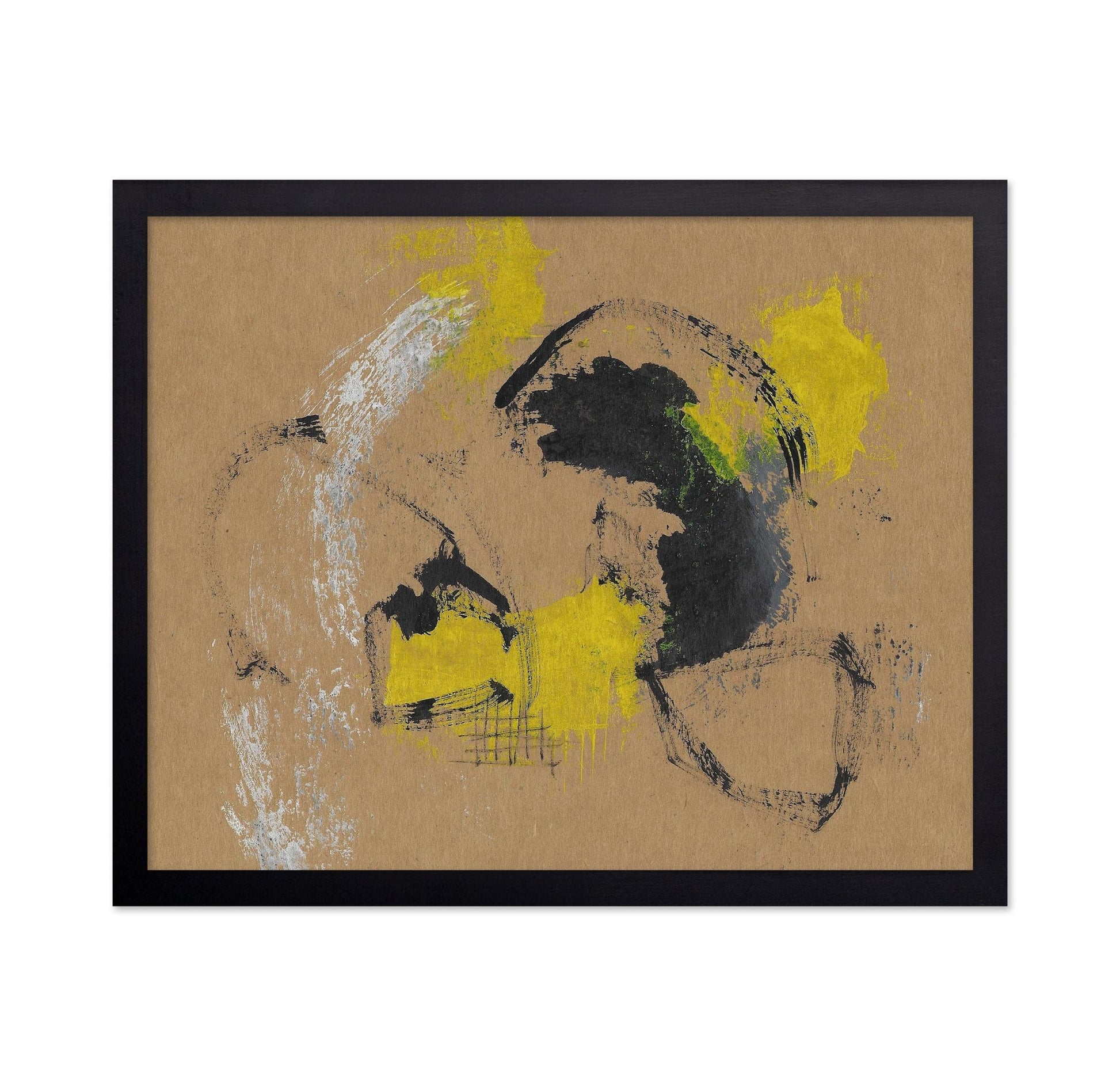Mustard Black Abstract Forms