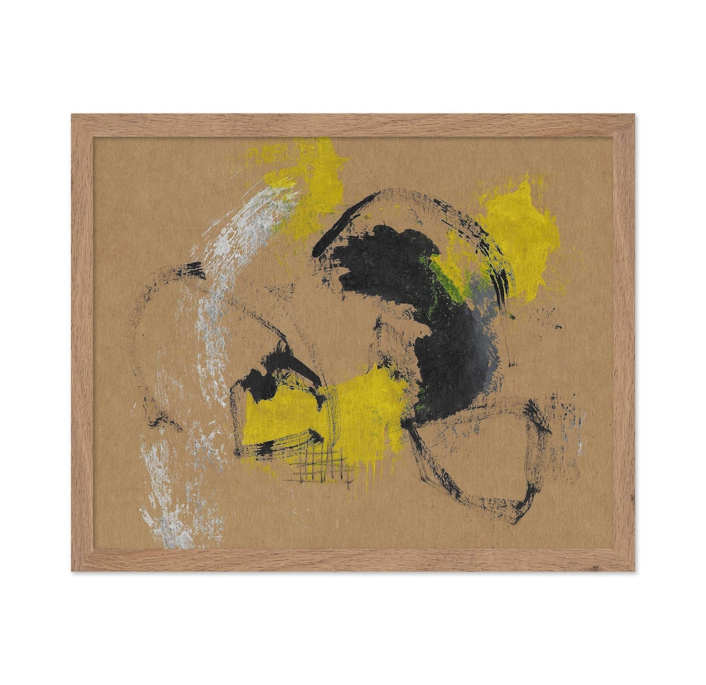 Mustard Black Abstract Forms