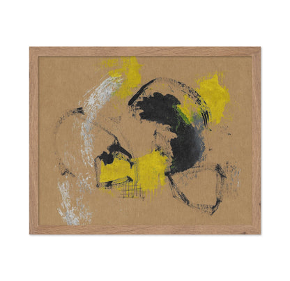 Mustard Black Abstract Forms