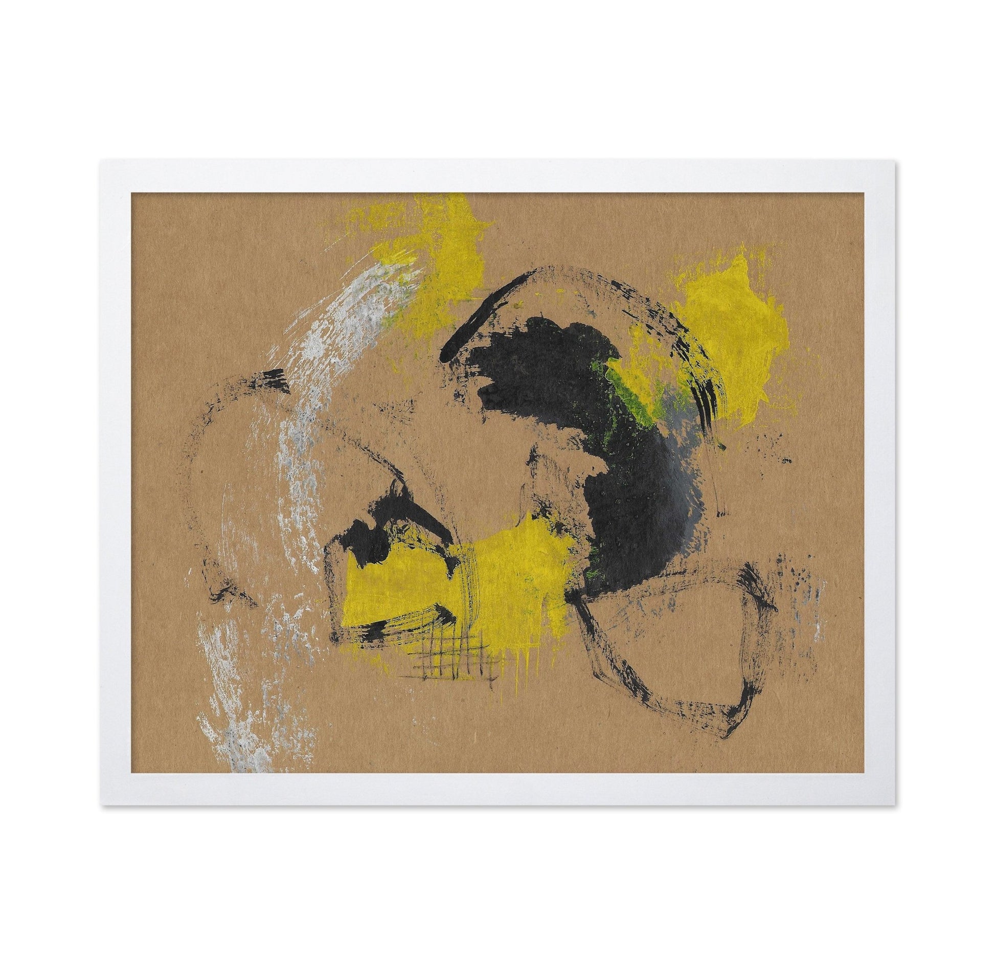 Mustard Black Abstract Forms
