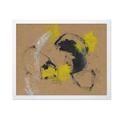 Mustard Black Abstract Forms