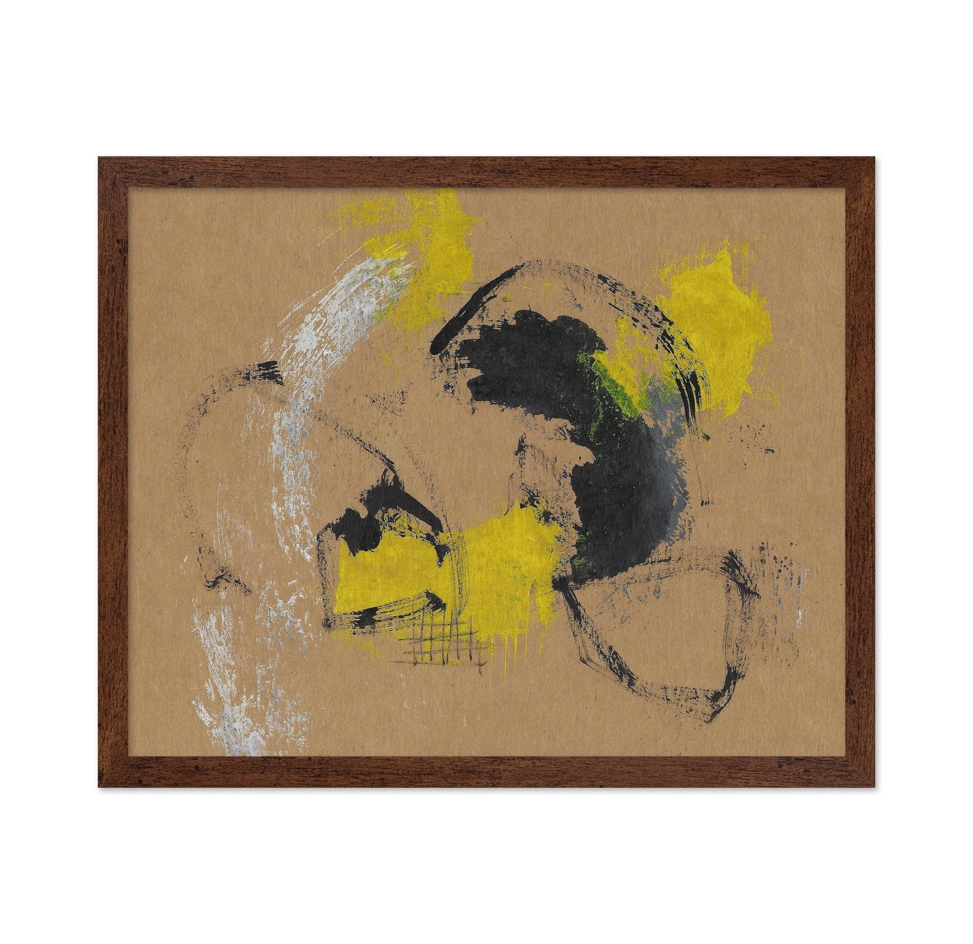 Mustard Black Abstract Forms