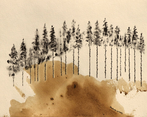 Minimal Forest Silhouette