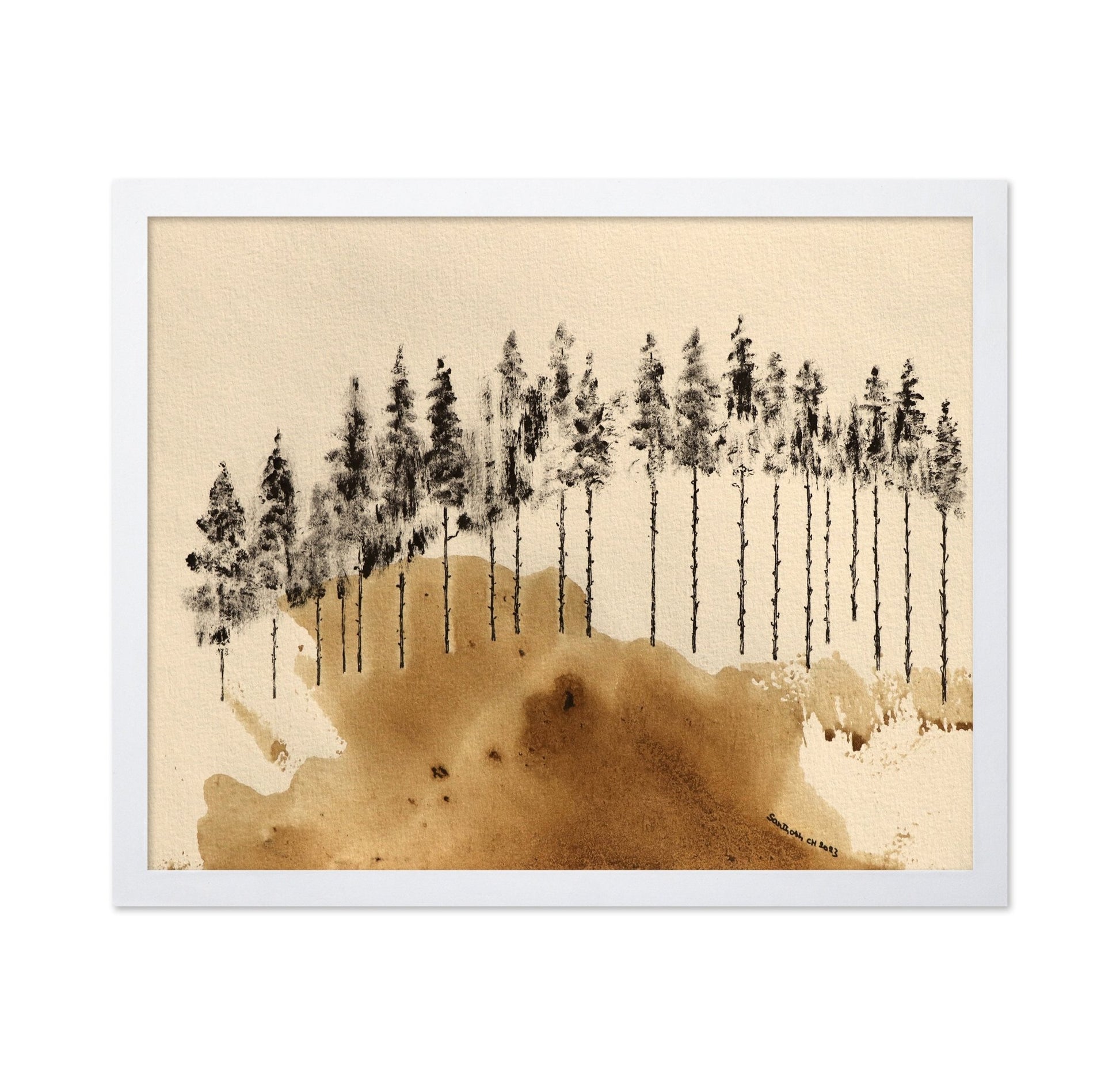 Minimal Forest Silhouette