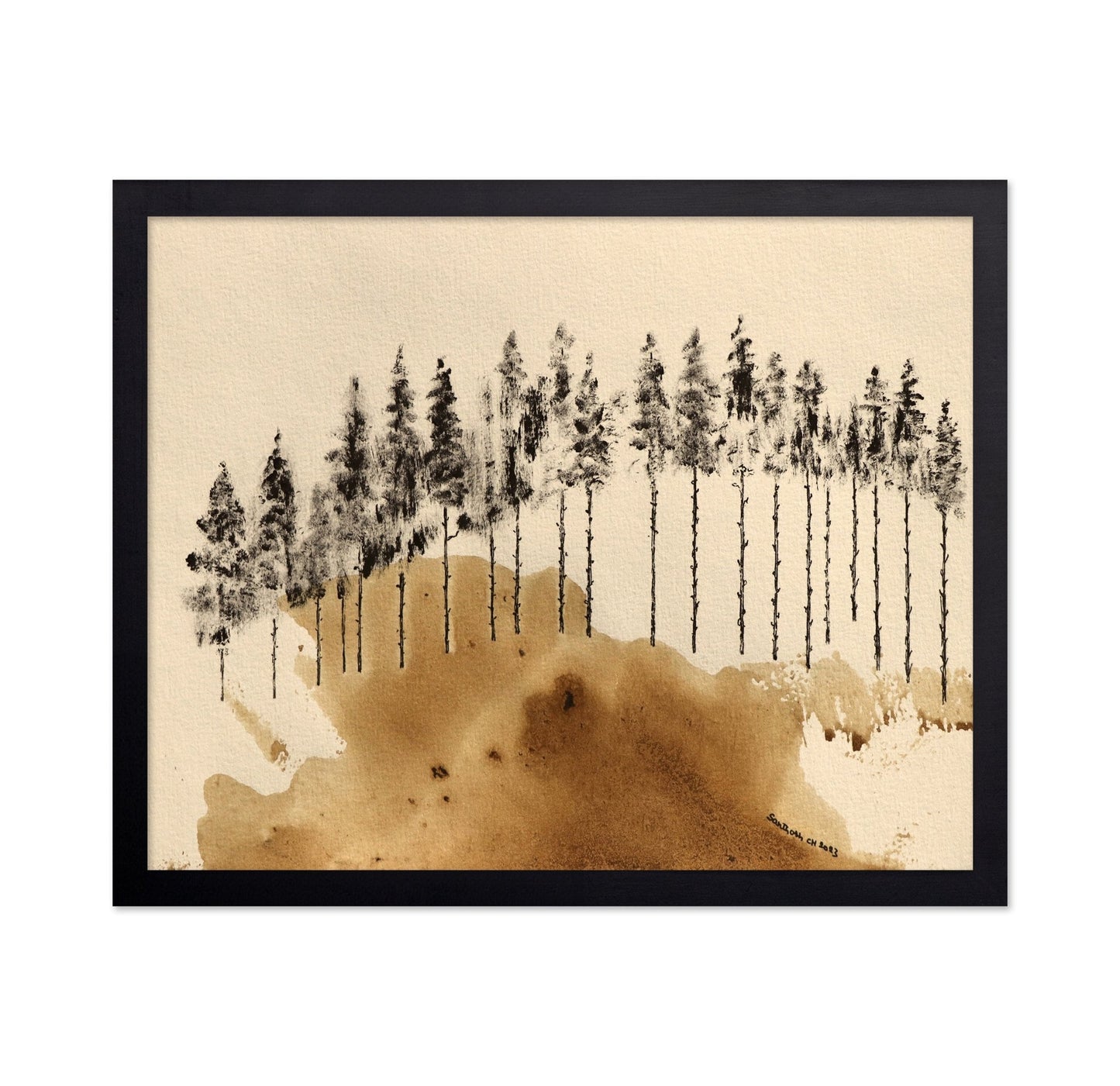Minimal Forest Silhouette