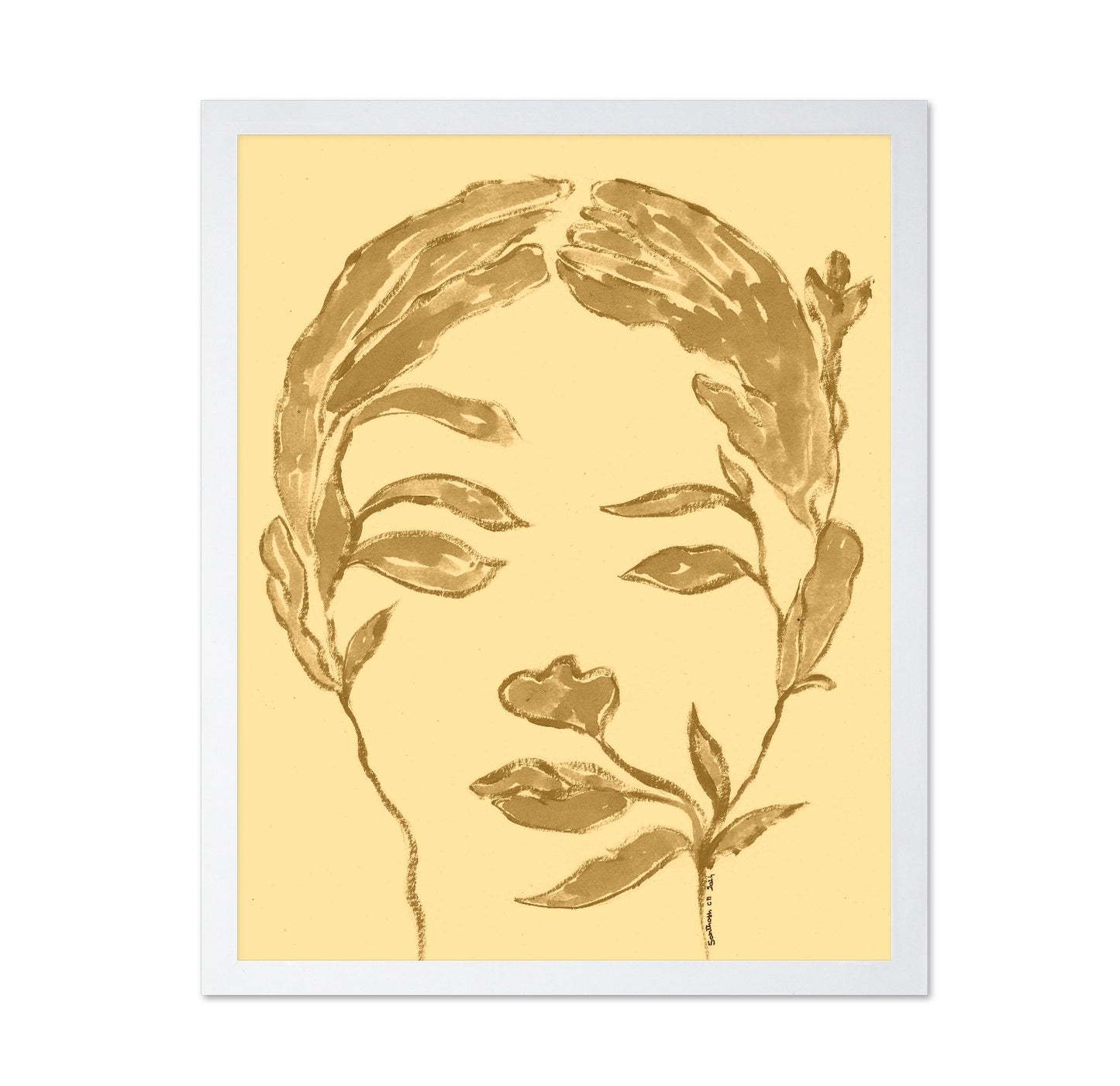 Minimal Botanical Face