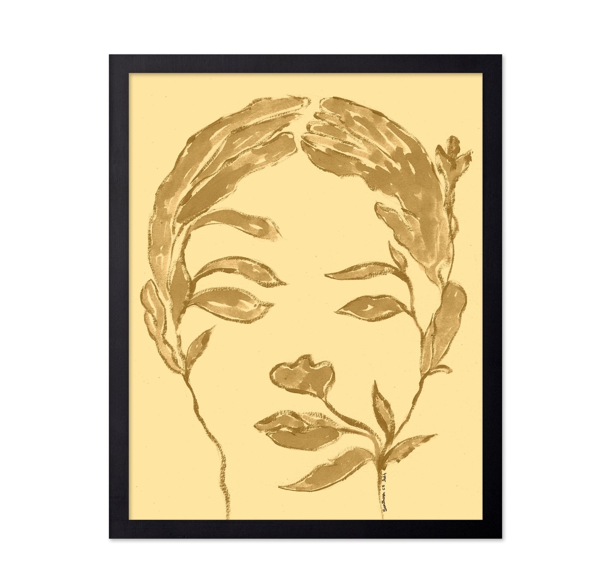 Minimal Botanical Face