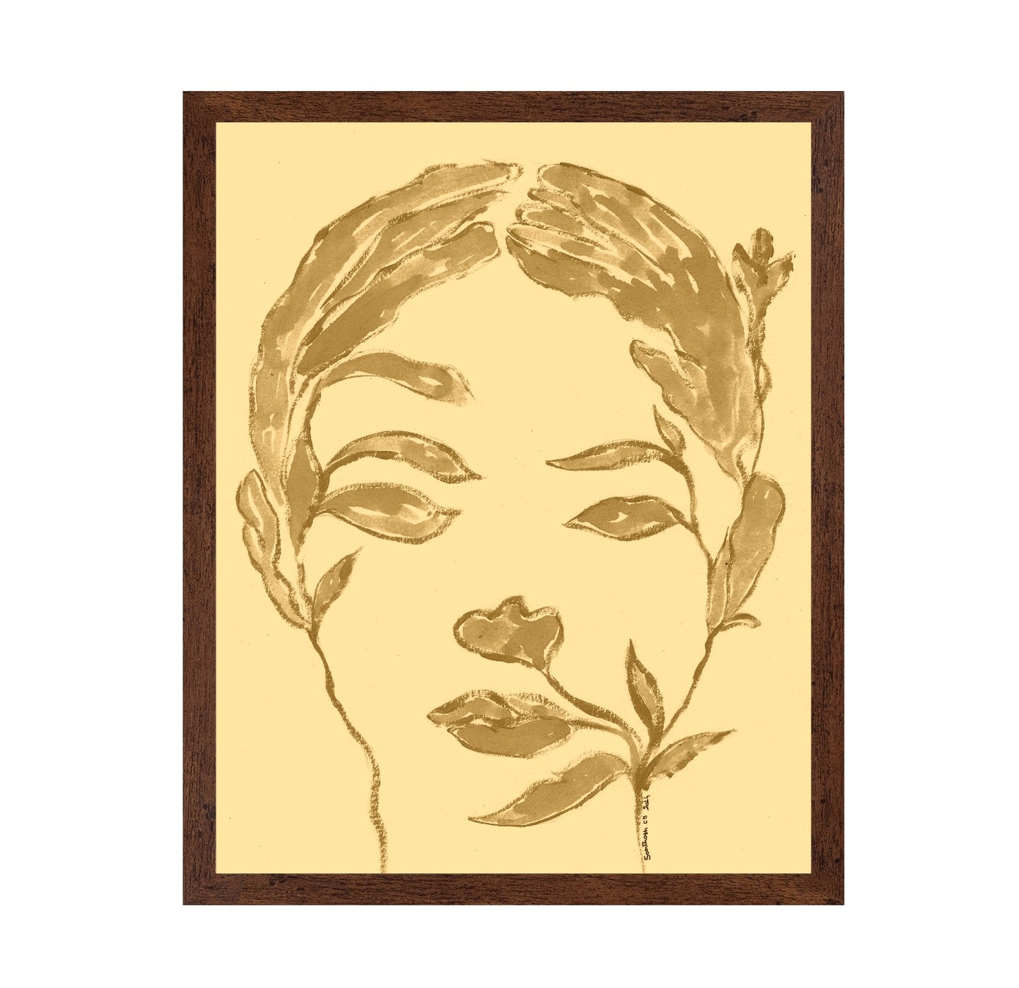 Minimal Botanical Face