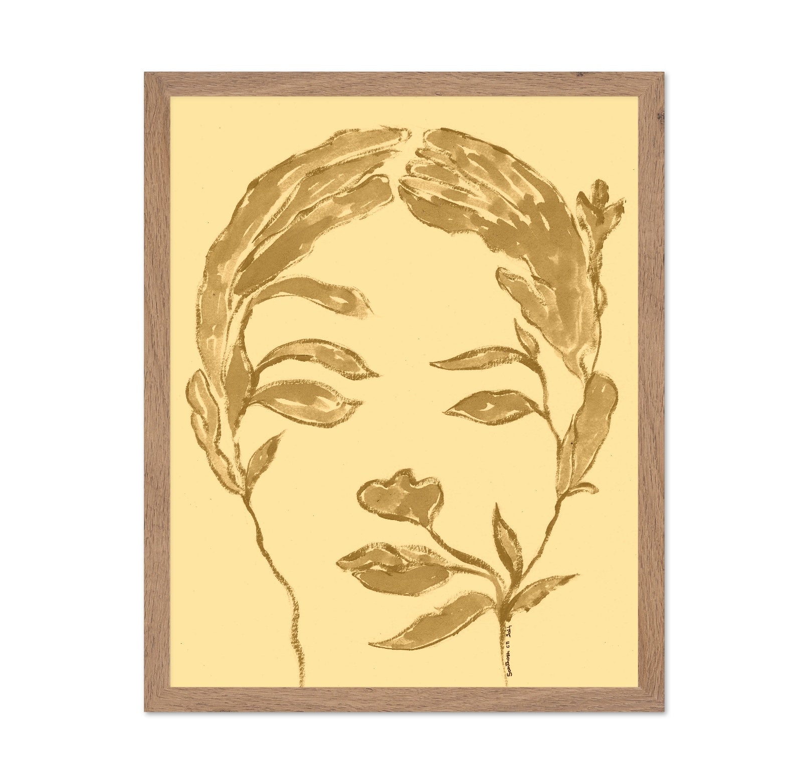 Minimal Botanical Face