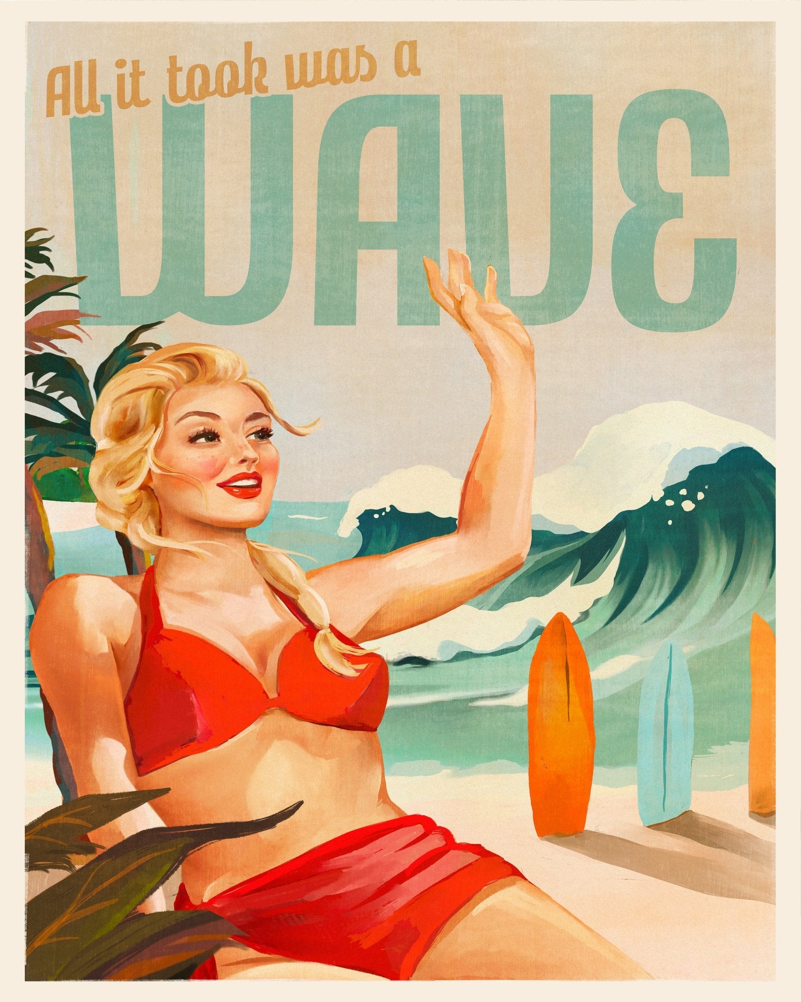 Retro Beach Wave