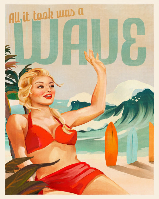 Retro Beach Wave