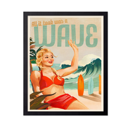 Retro Beach Wave