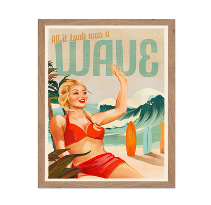Retro Beach Wave