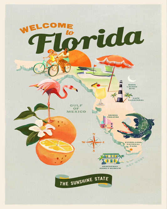 Vintage Florida Travel Poster No2