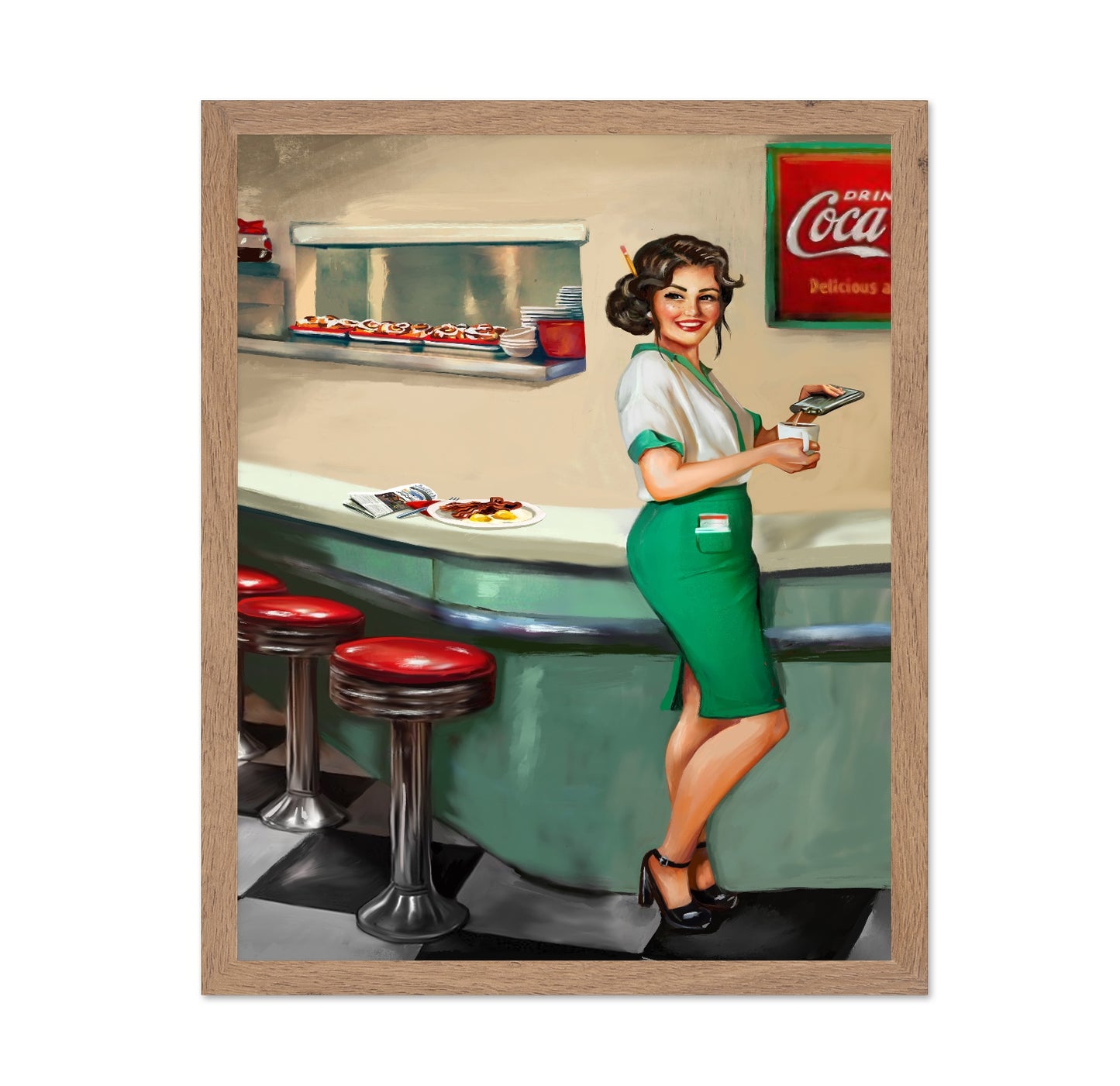 Title: Retro Diner Waitress