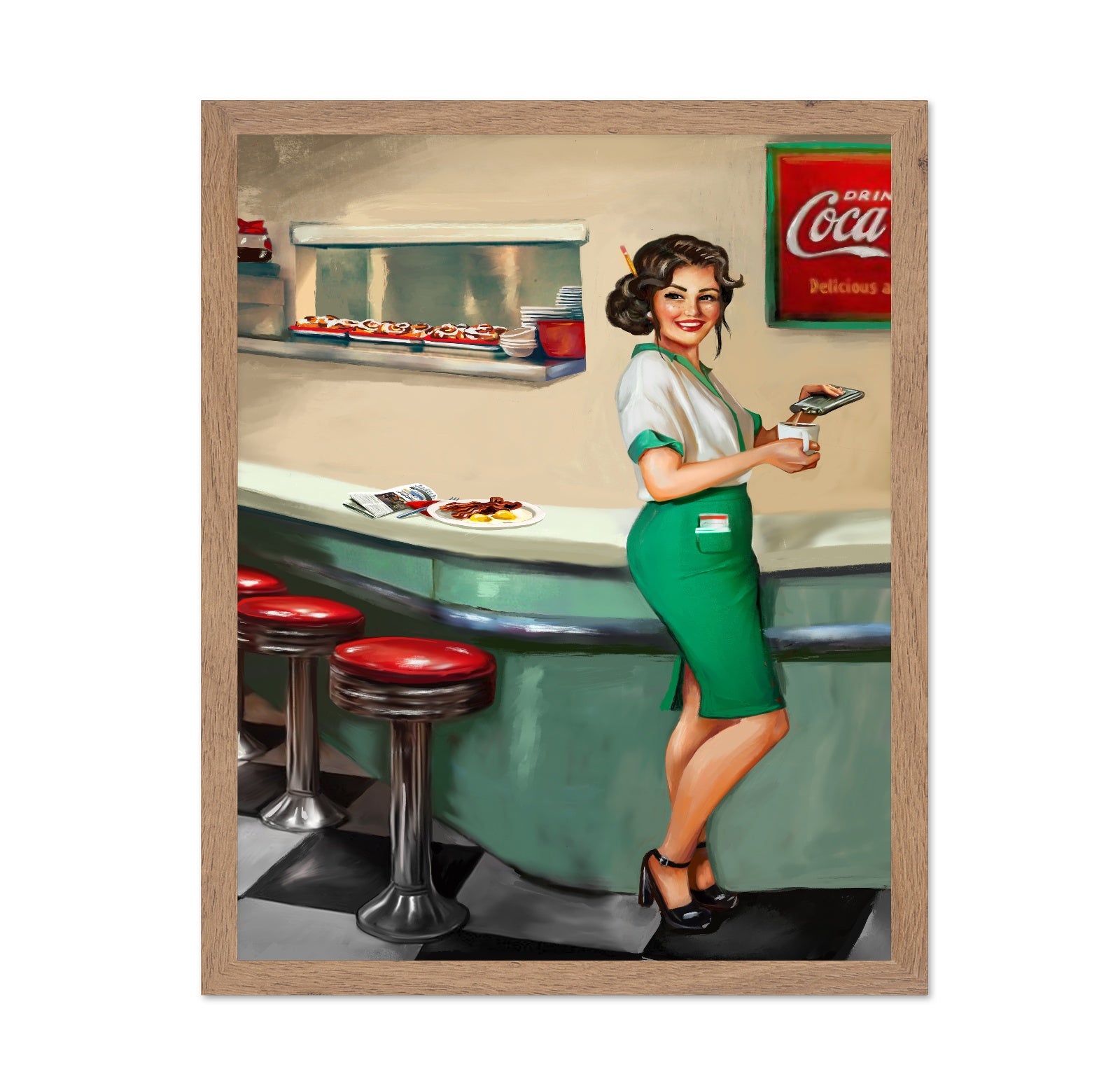 Title: Retro Diner Waitress
