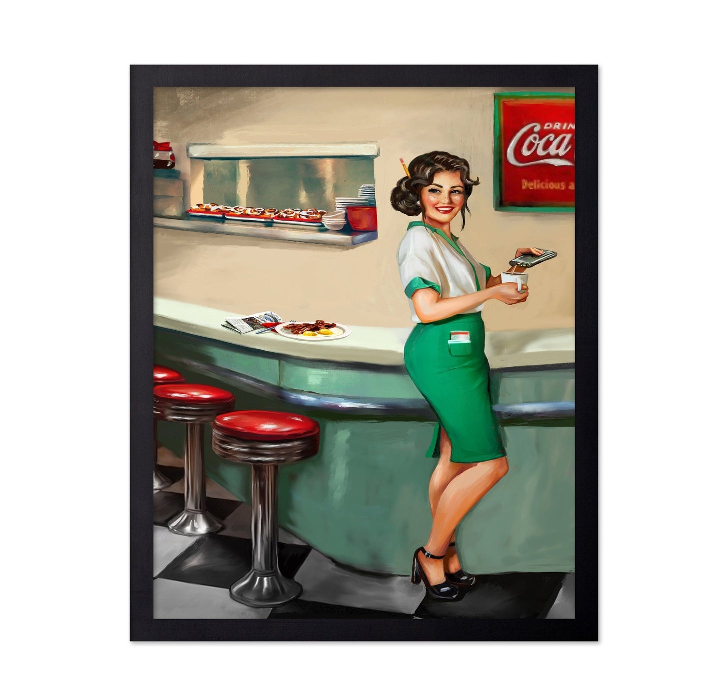 Title: Retro Diner Waitress