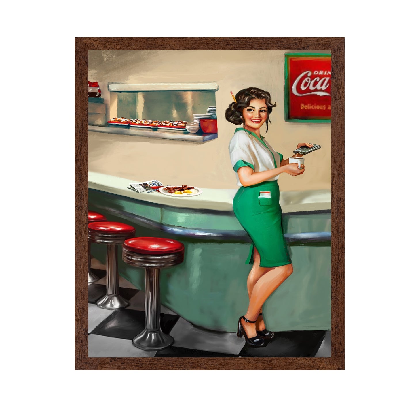Title: Retro Diner Waitress