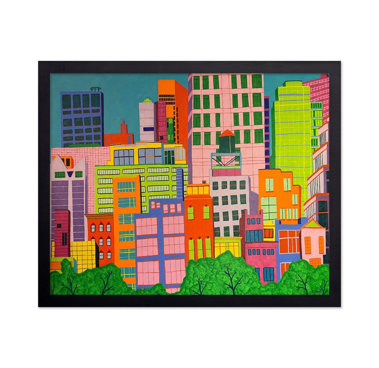 Colorful Urban Skyline