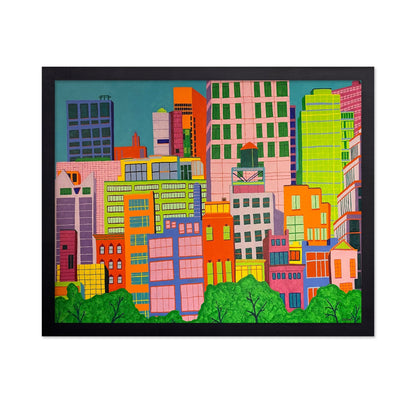 Colorful Urban Skyline
