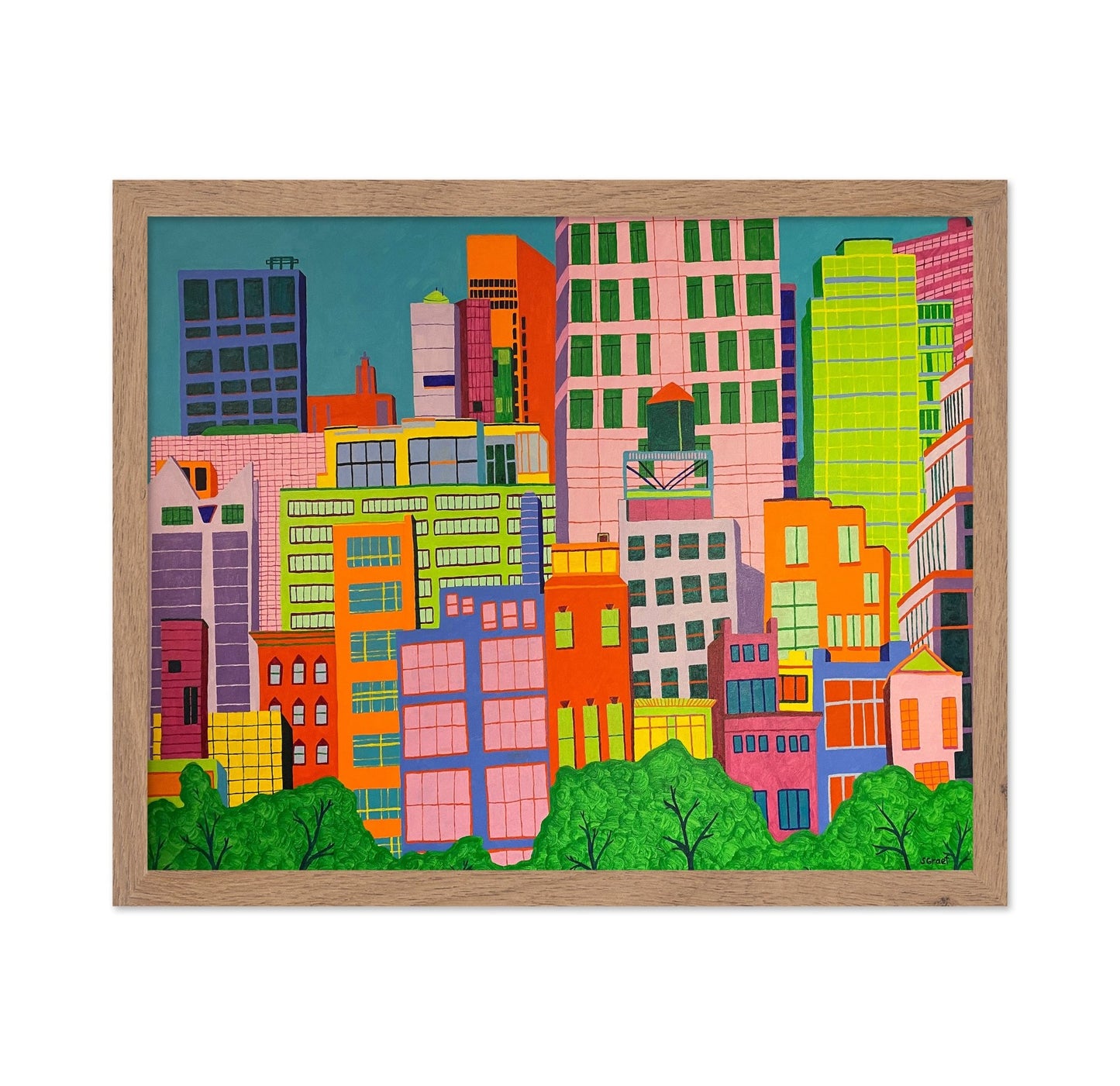 Colorful Urban Skyline