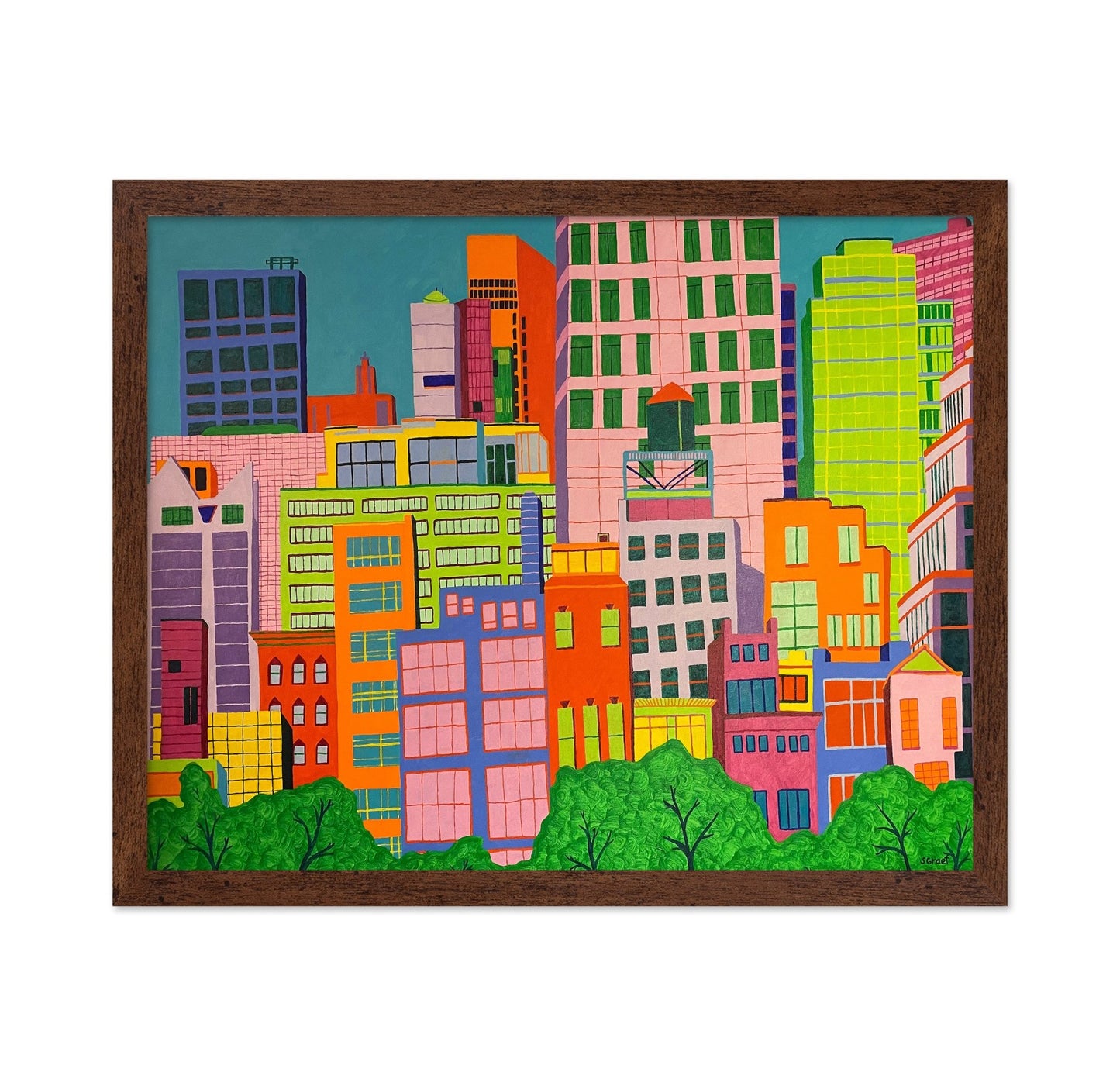 Colorful Urban Skyline
