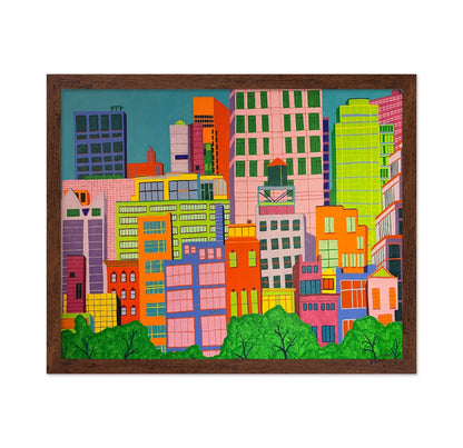 Colorful Urban Skyline