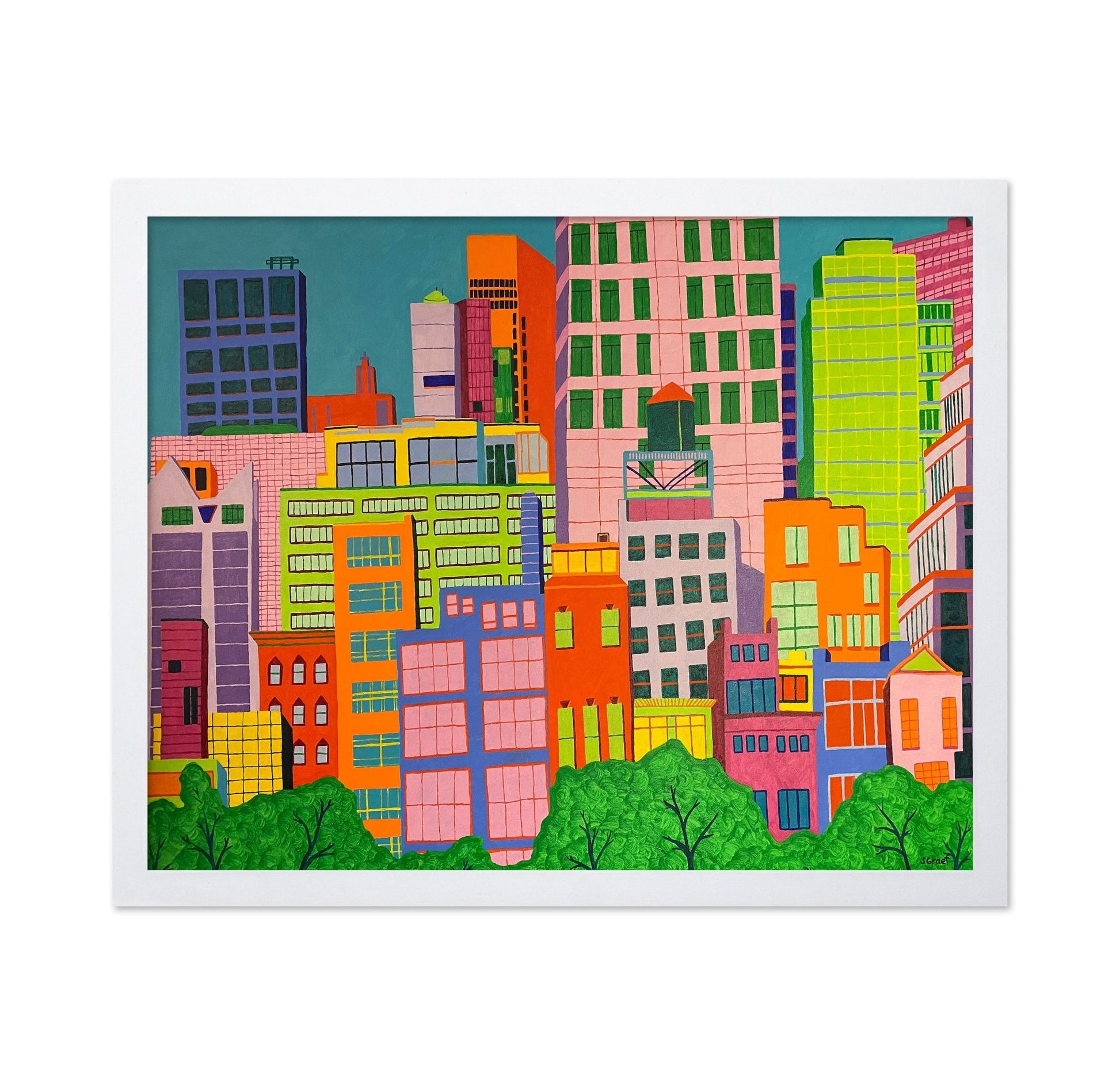 Colorful Urban Skyline