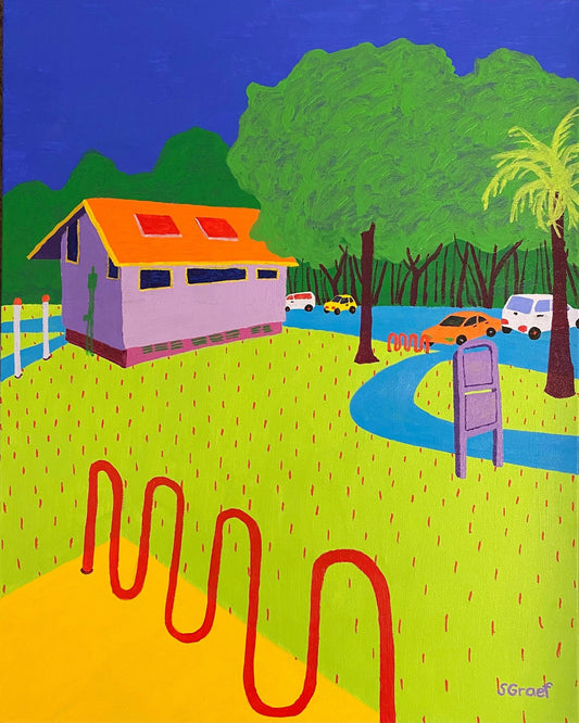 Colorful Yard Scene