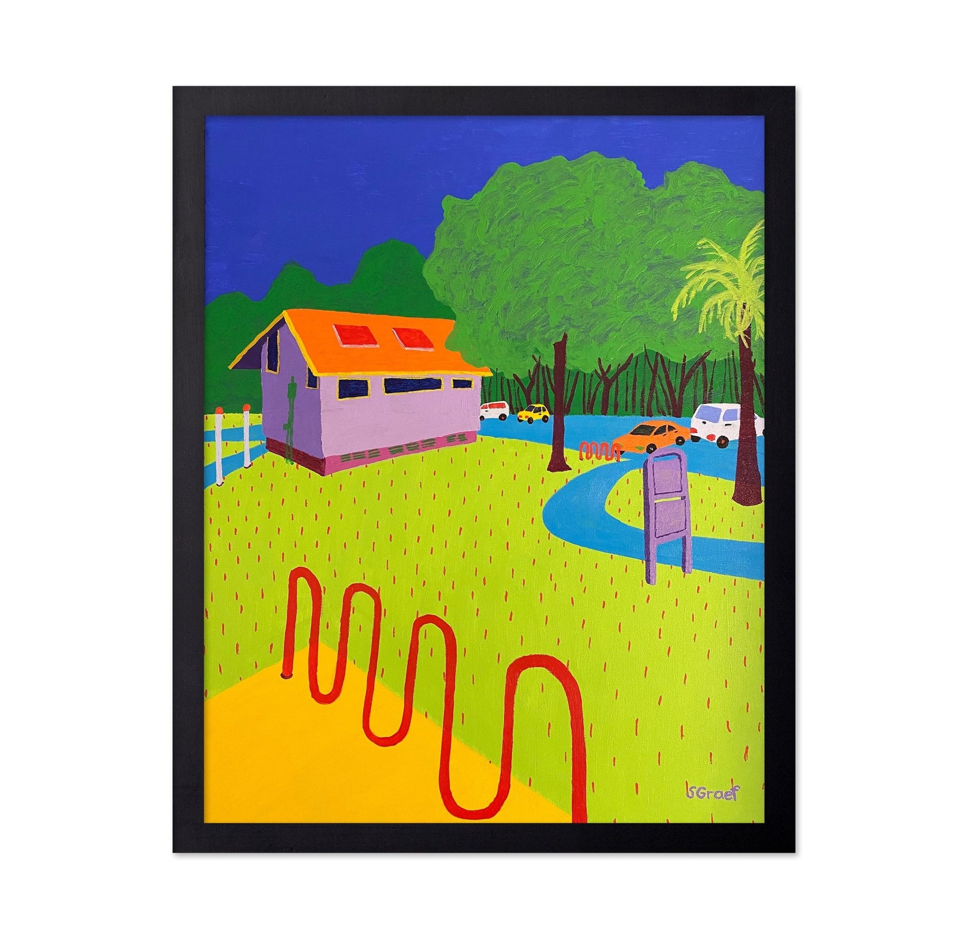 Colorful Yard Scene