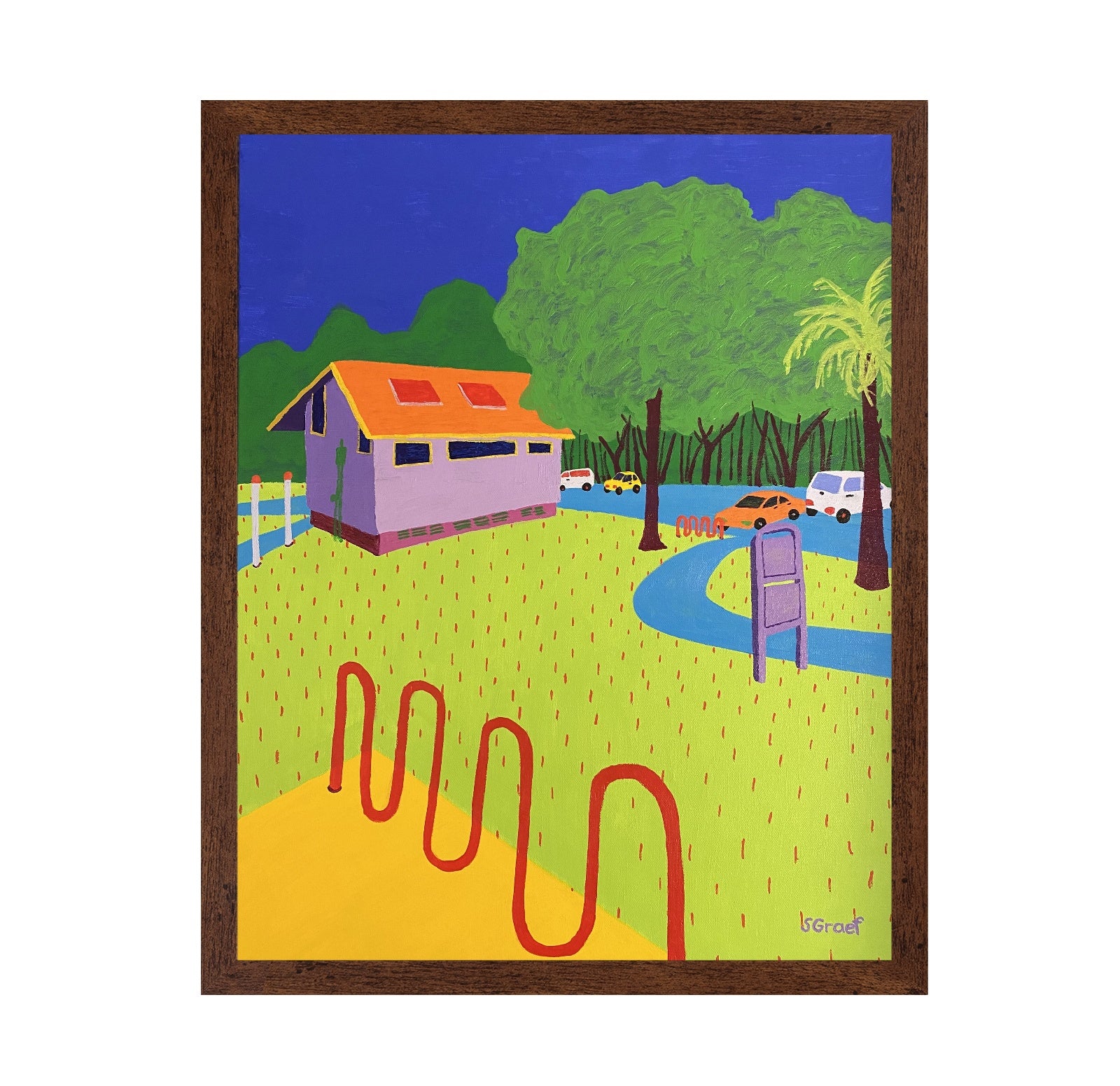 Colorful Yard Scene