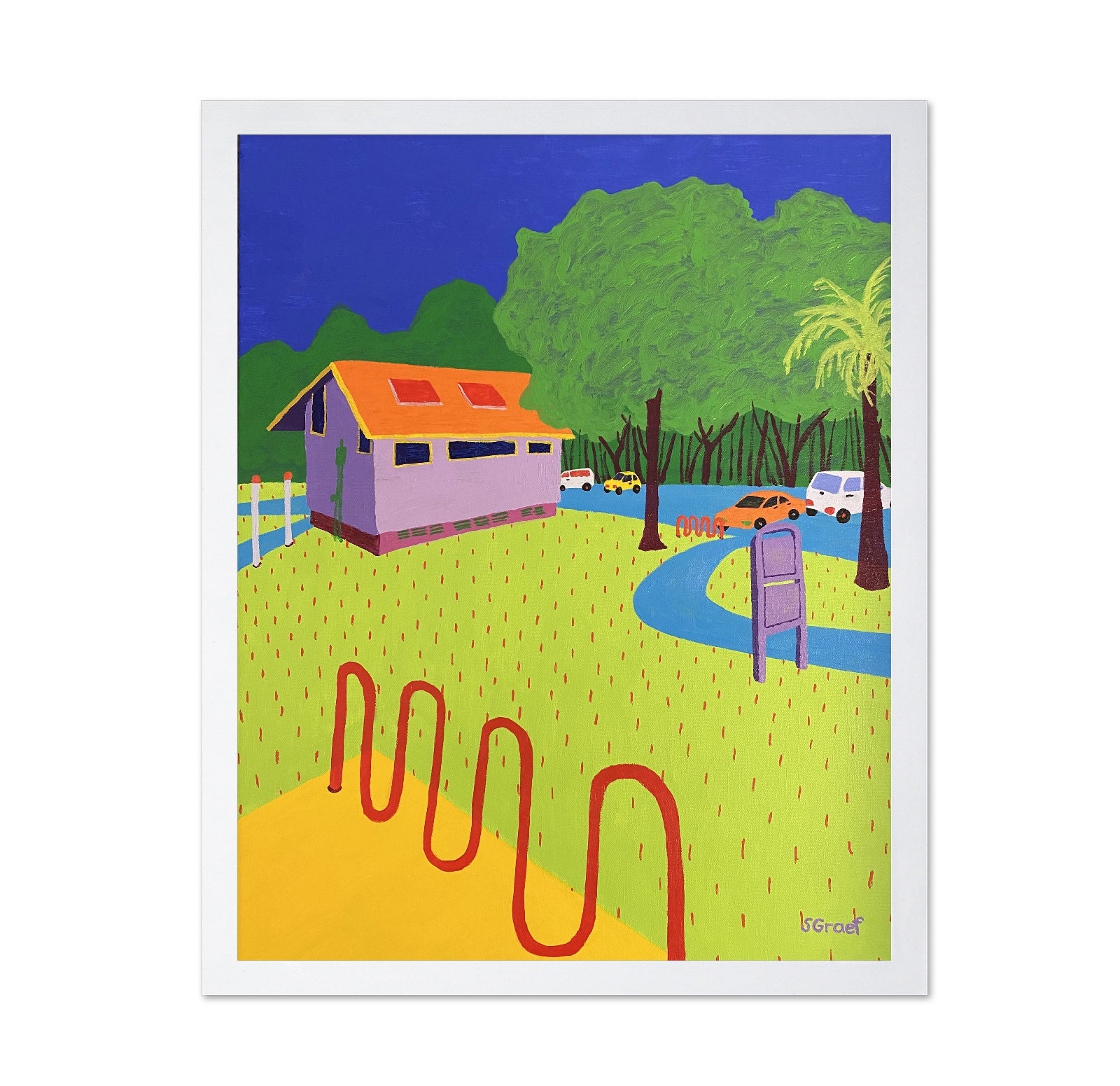 Colorful Yard Scene