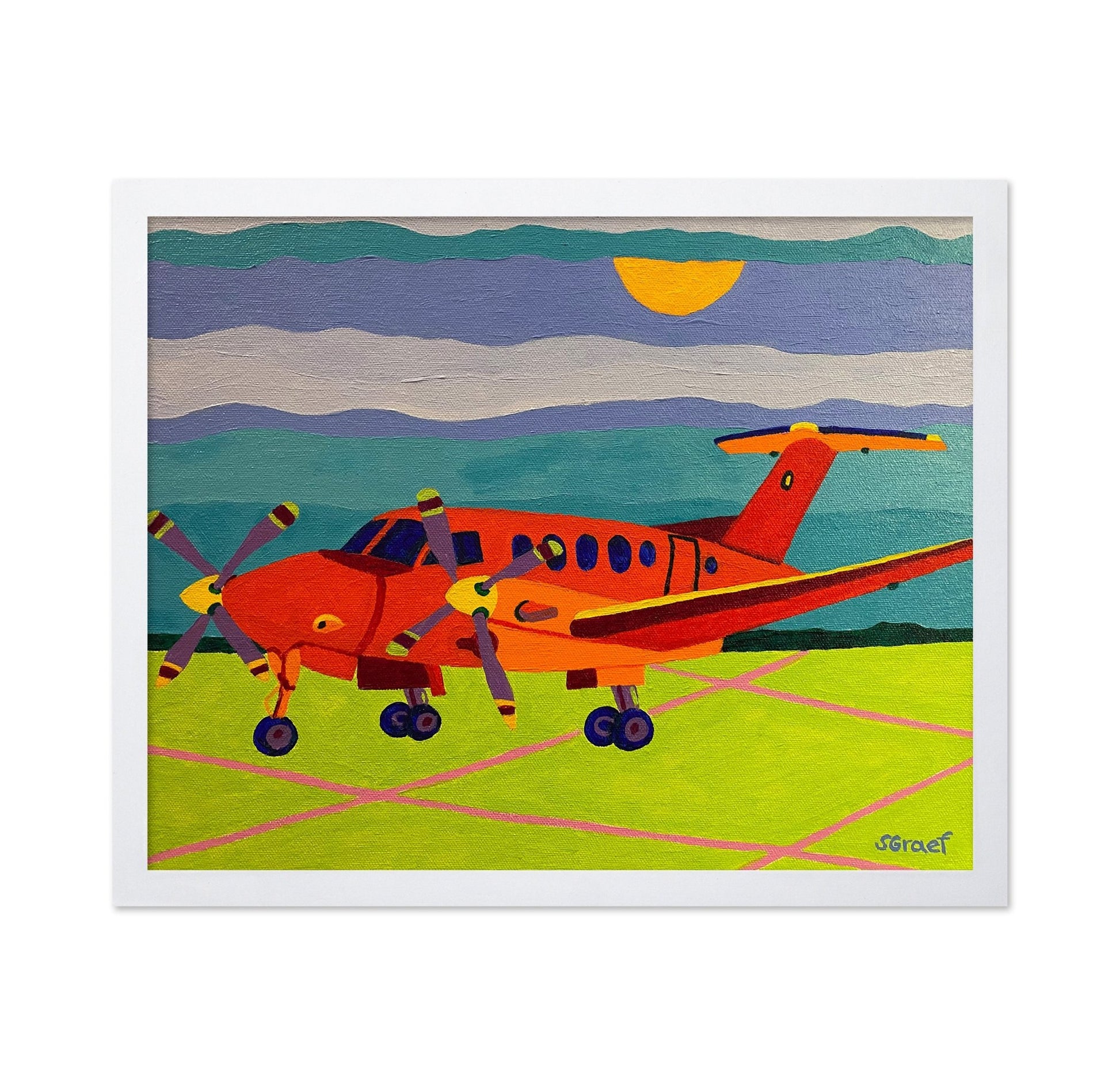 Orange Propeller Plane