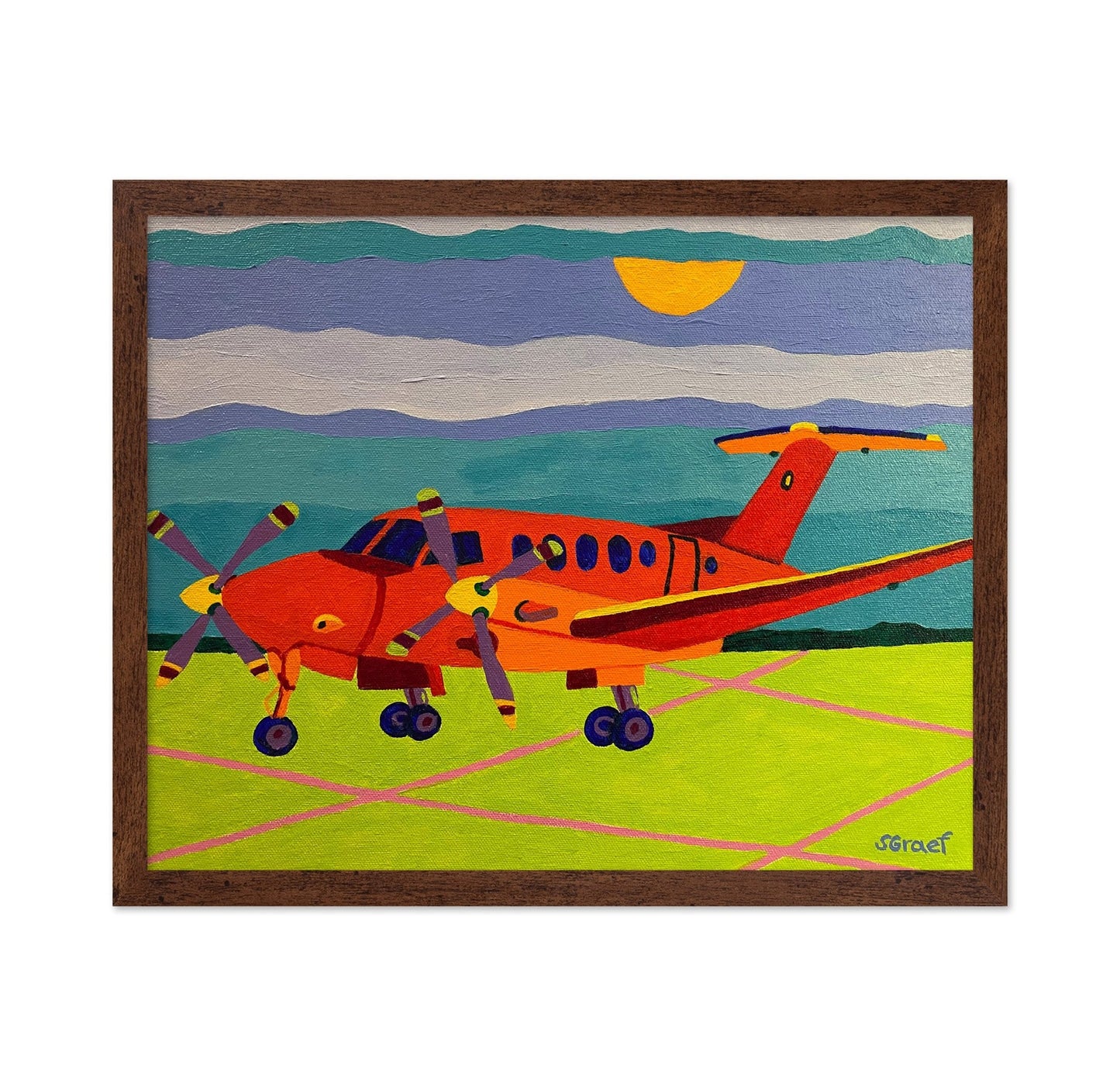 Orange Propeller Plane