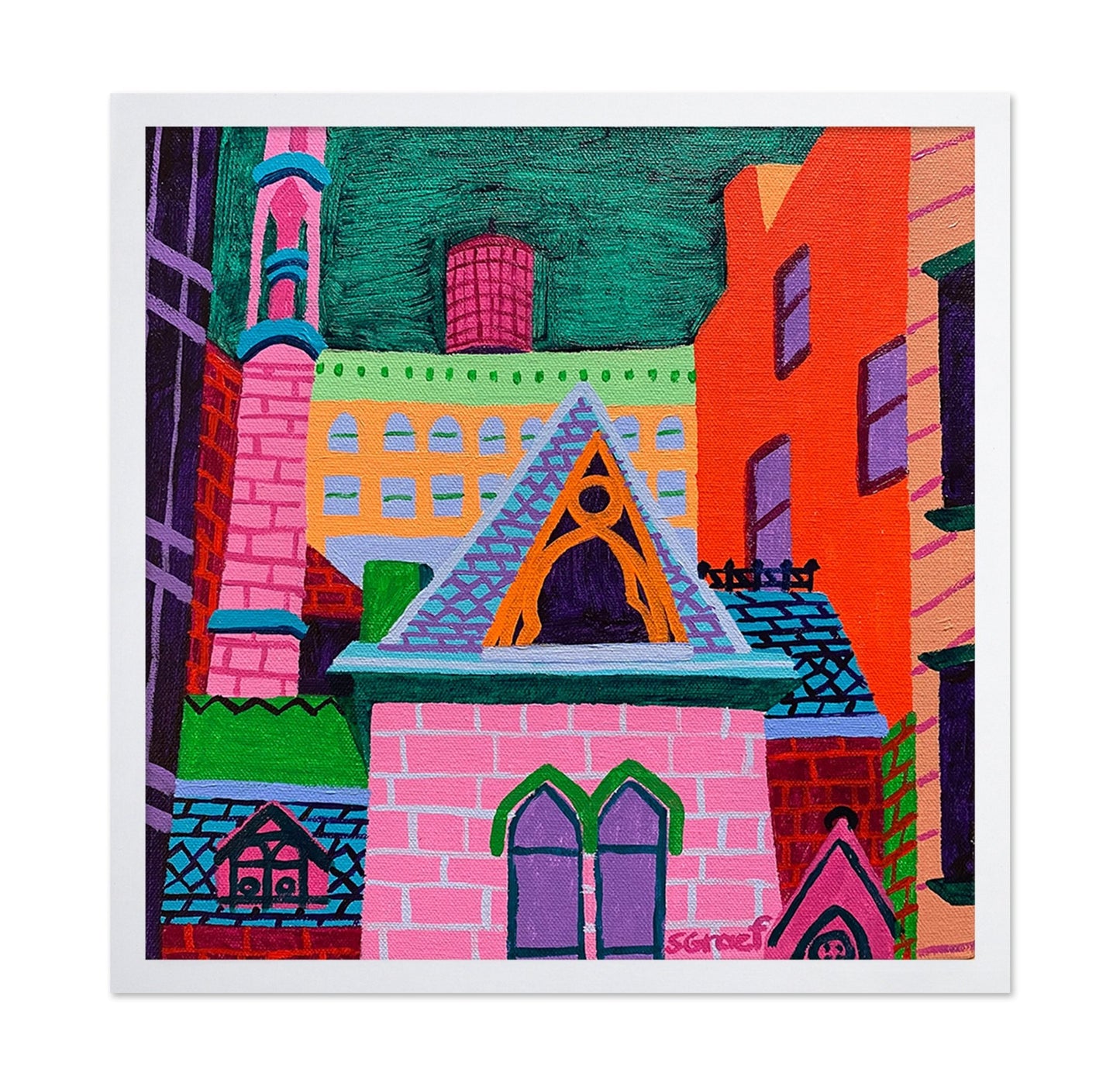 Colorful City Rooftops