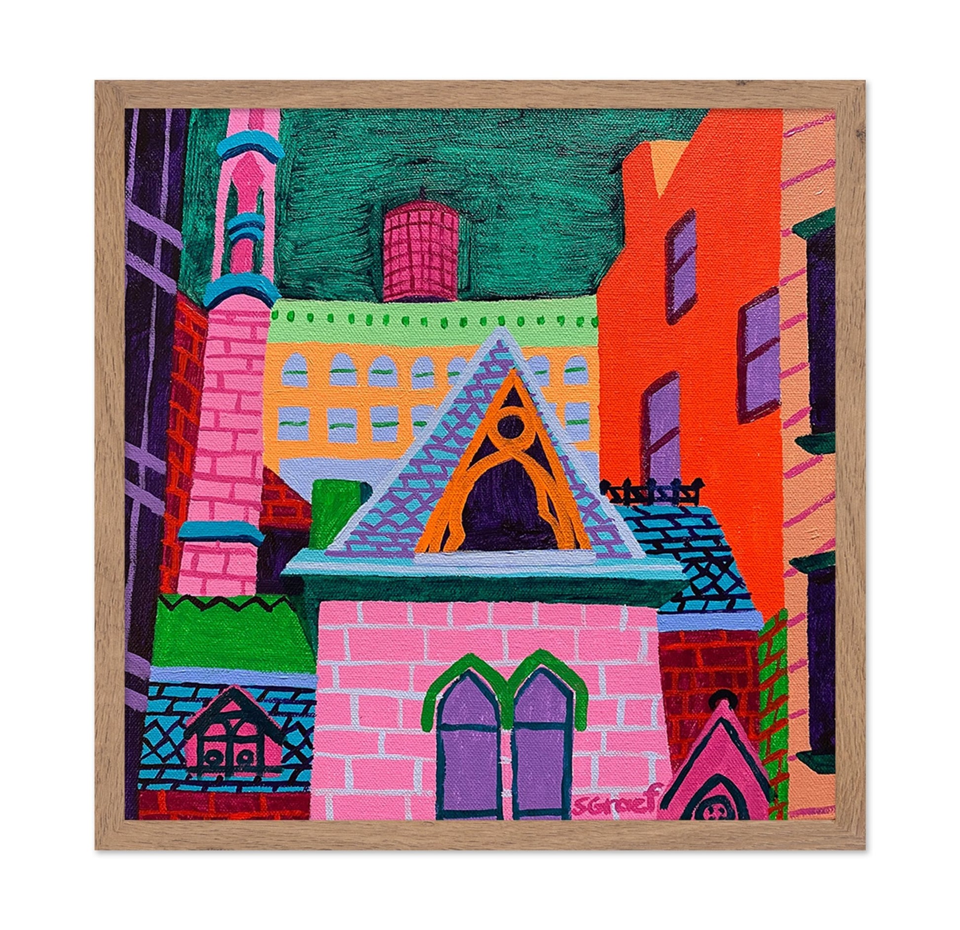 Colorful City Rooftops