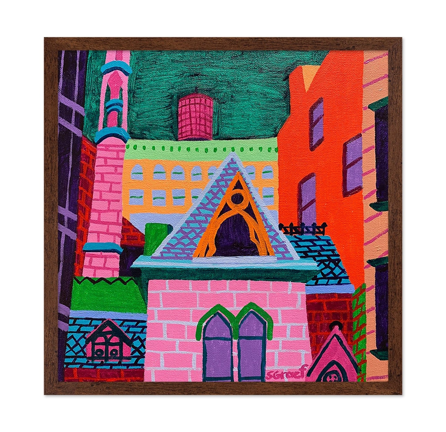 Colorful City Rooftops