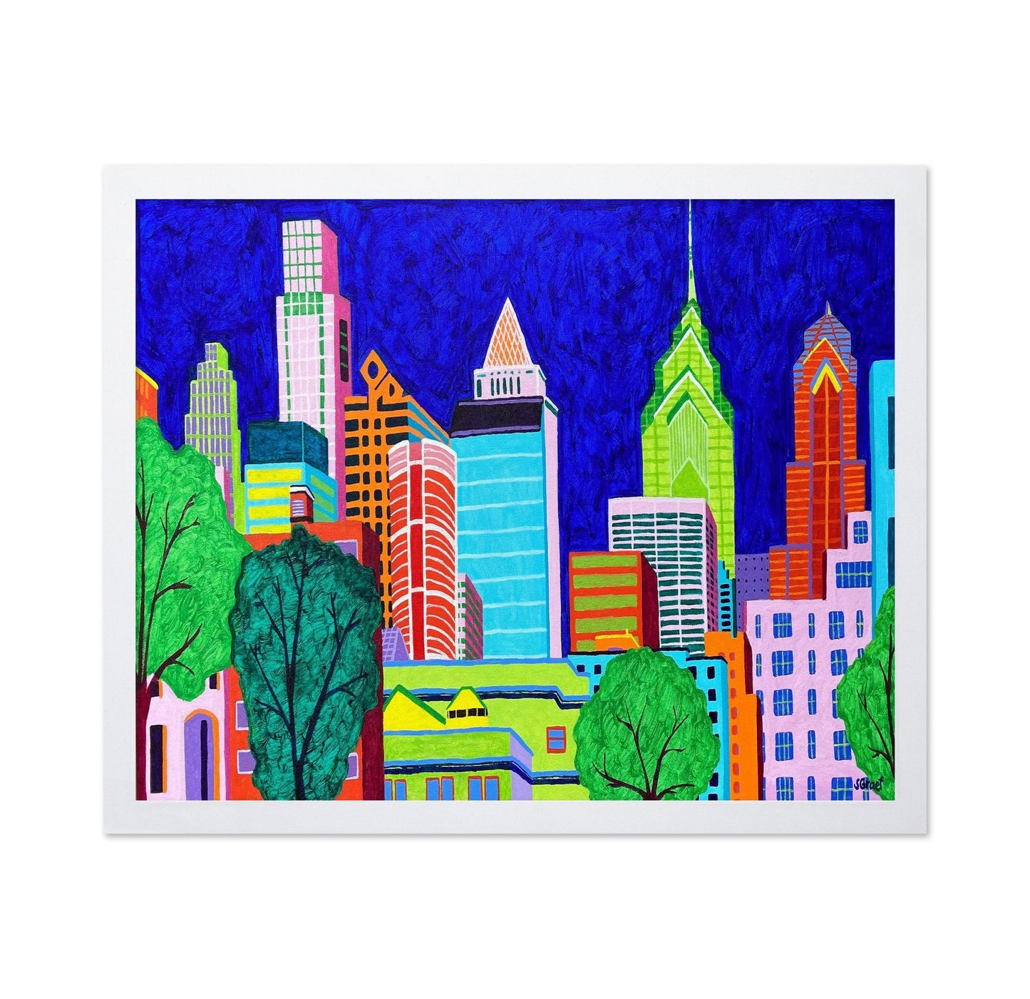 Neon City Skyline