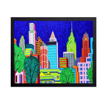 Neon City Skyline