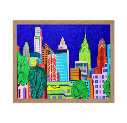 Neon City Skyline
