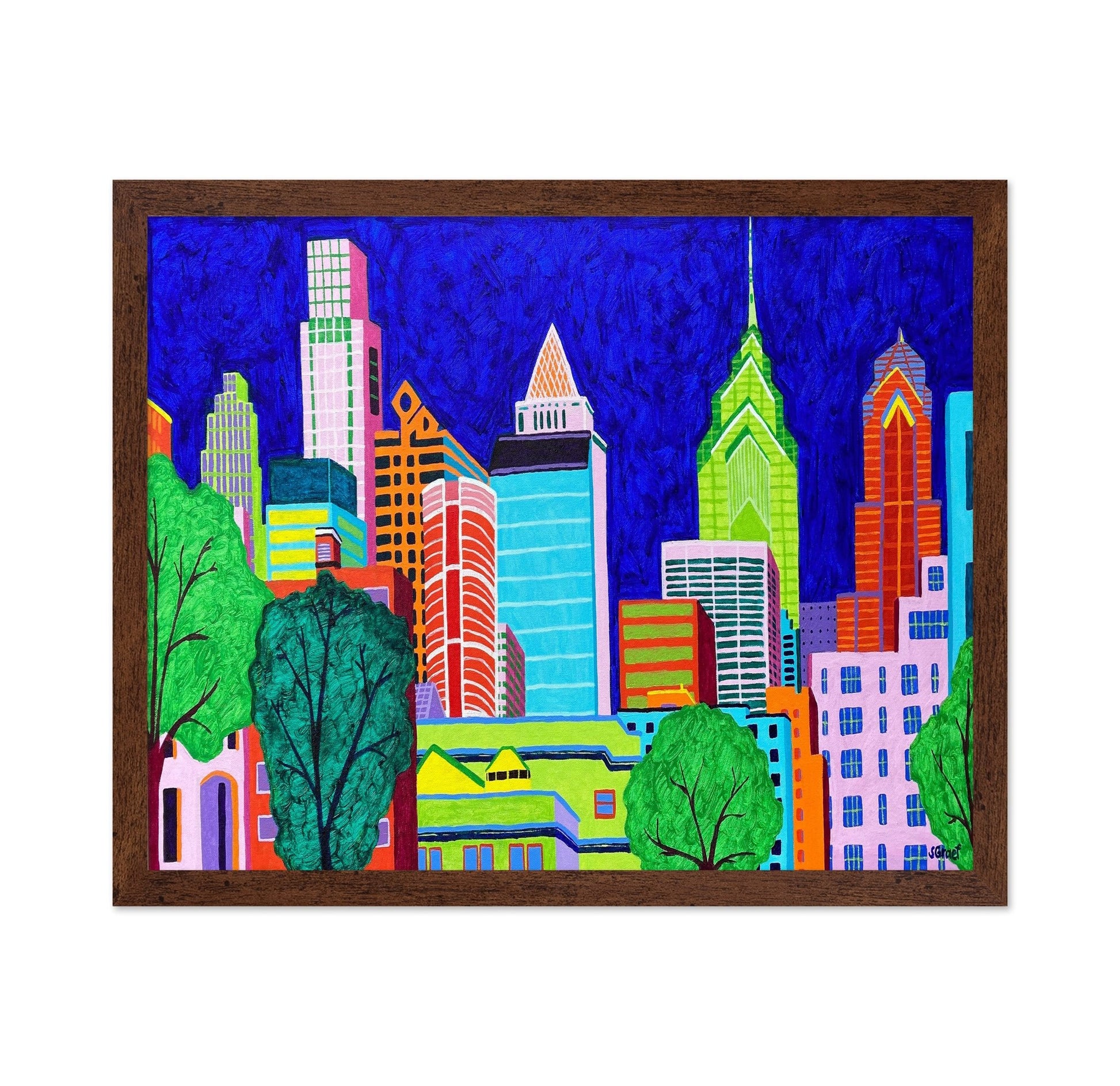Neon City Skyline