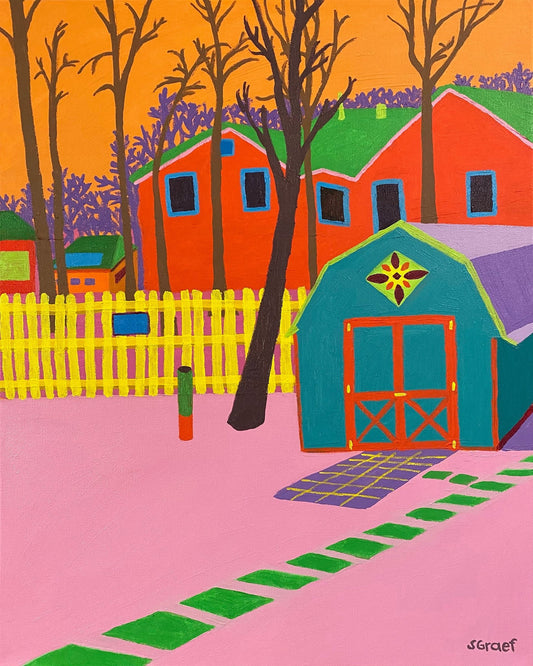Colorful Backyard Scene